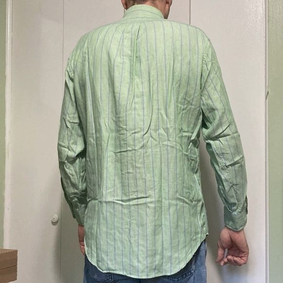 WOODWARD Vintage Flannel Striped Button Down Shirt Mens Medium - Picture 5 of 14